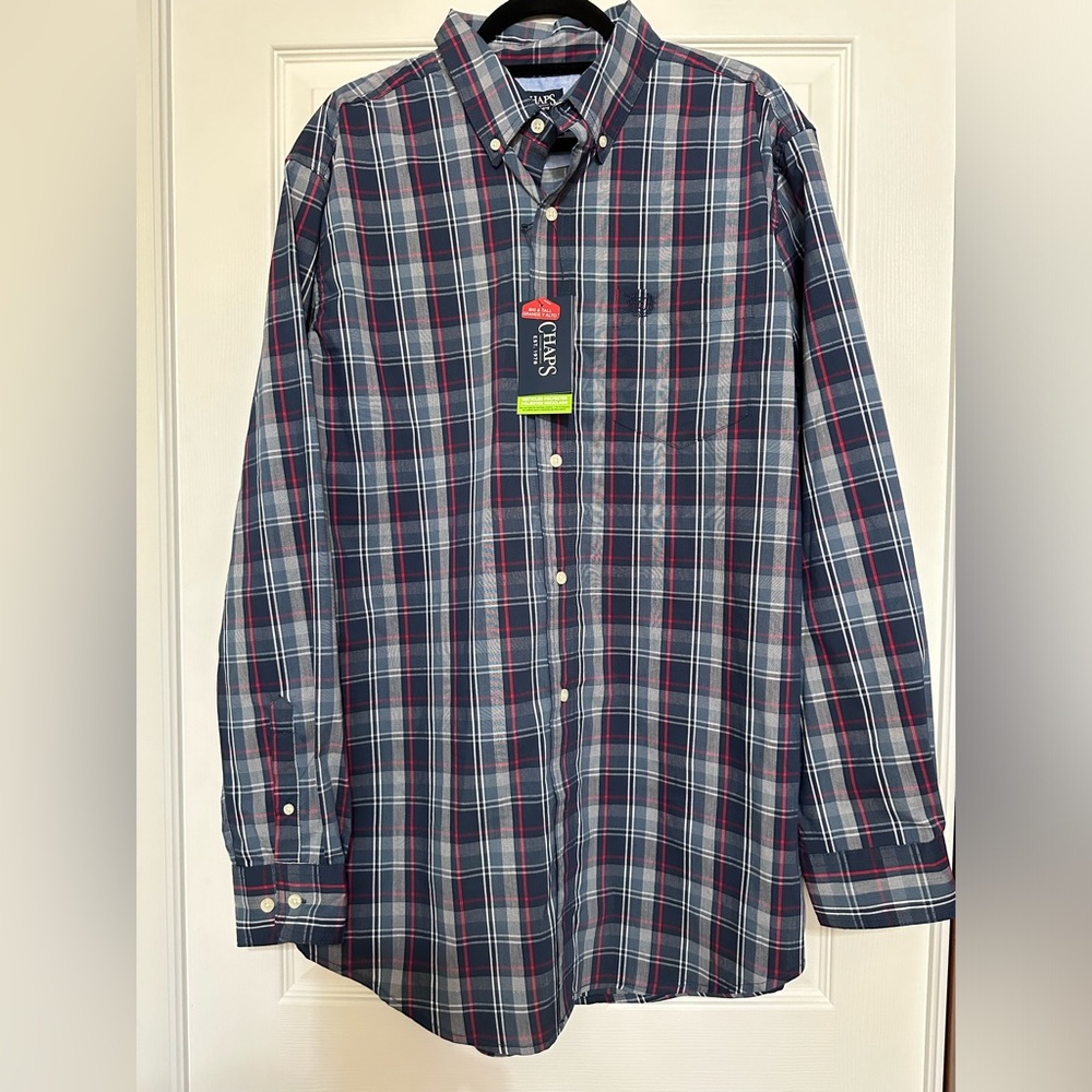Chaps Men's Big & Tall Plaid Shirt